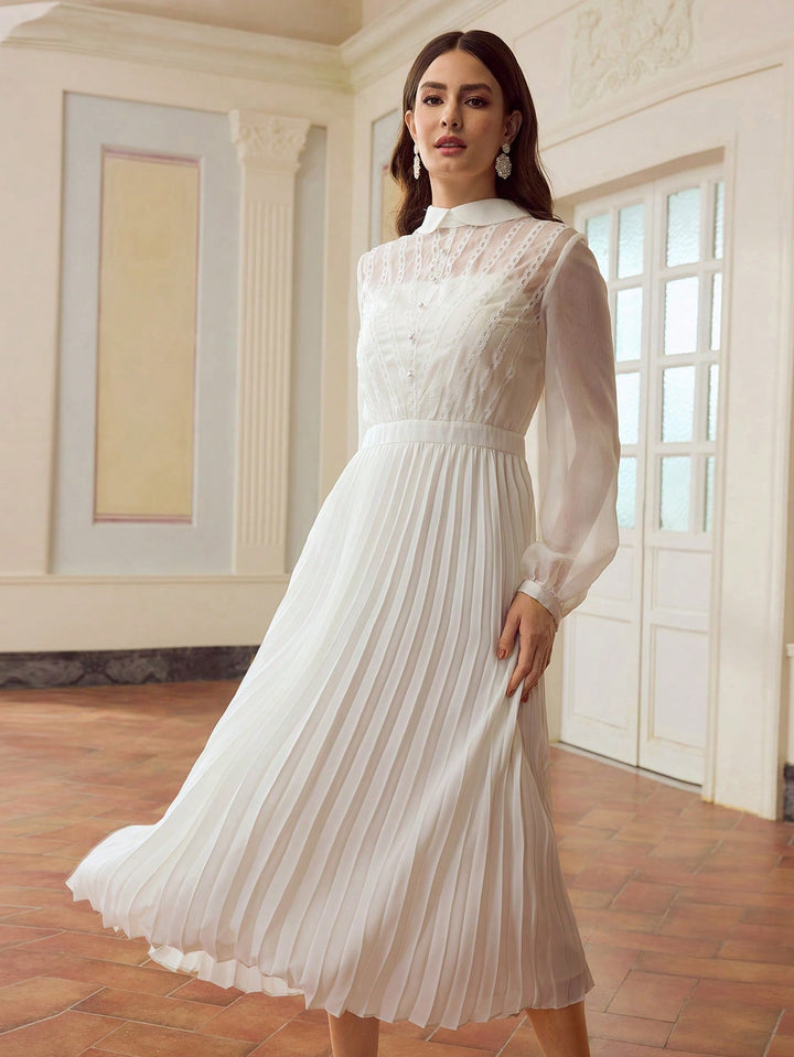 Rochie midi SHEIN, alb