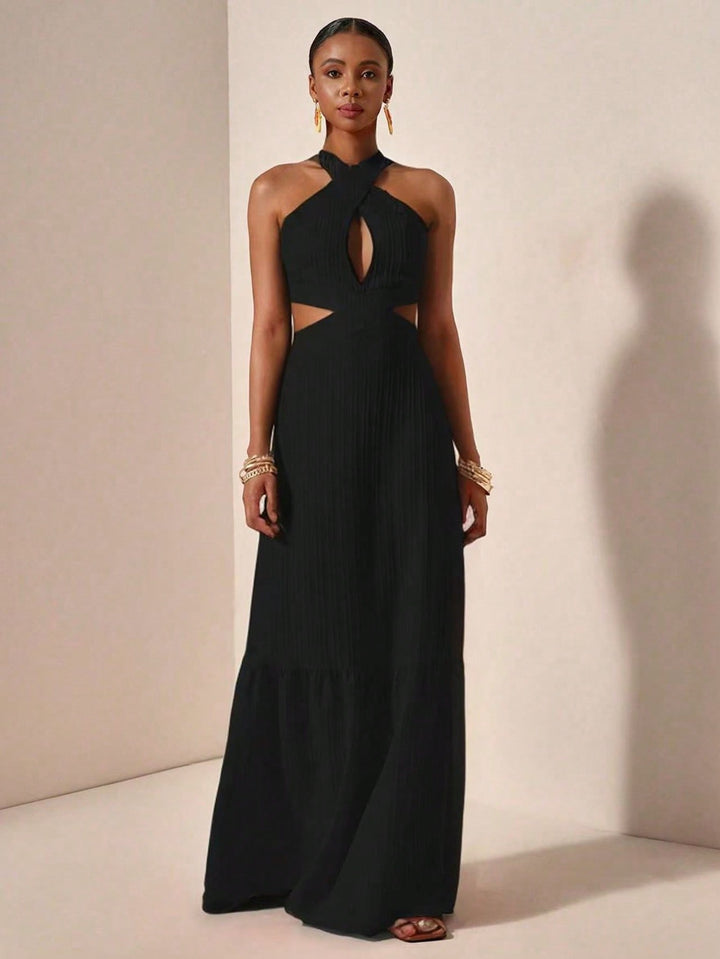 SHEIN maxi ruha, fekete