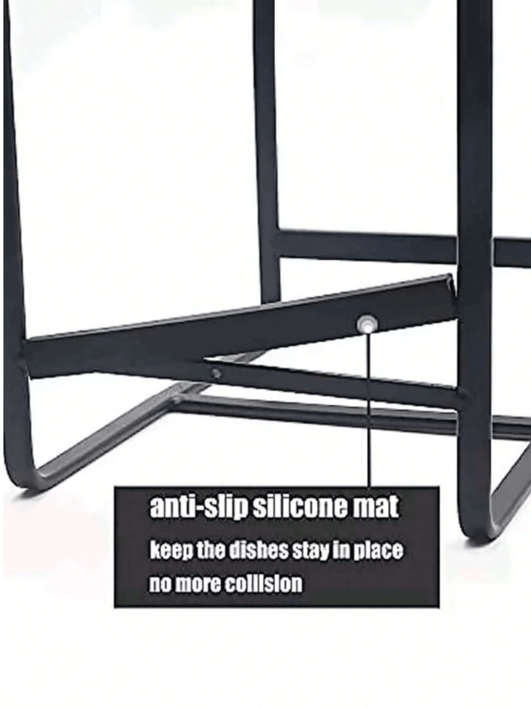 Suport pentru uscat vase SHEIN, negru
