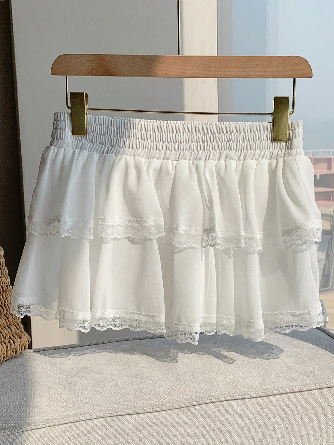 Fustă pantalon SHEIN, alb