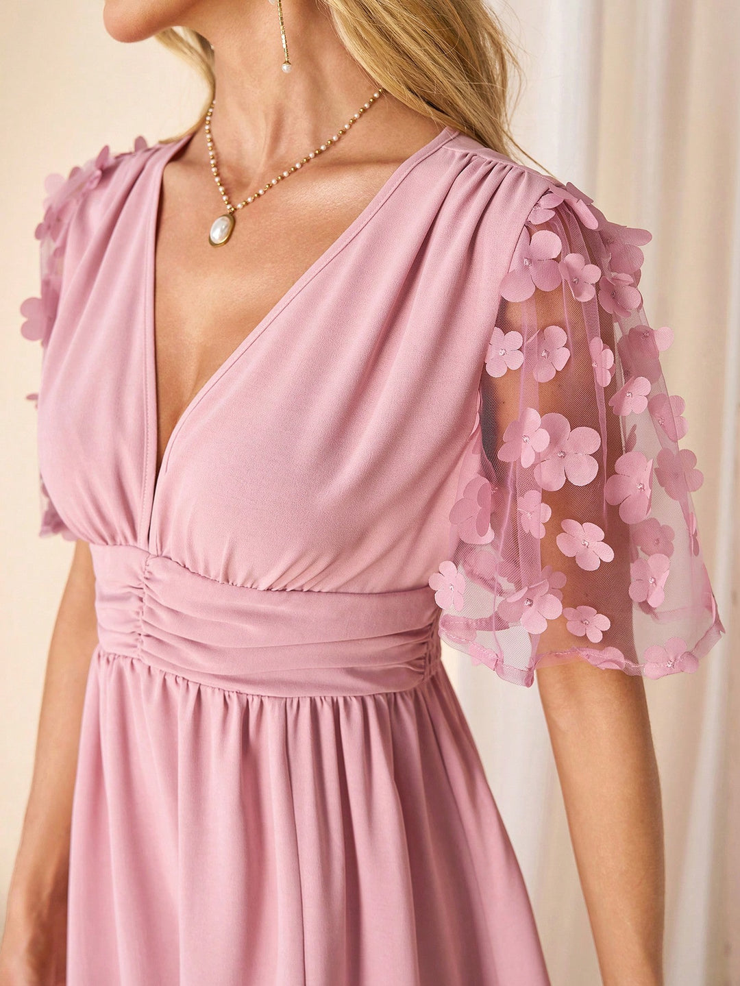 Rochie midi SHEIN, roz