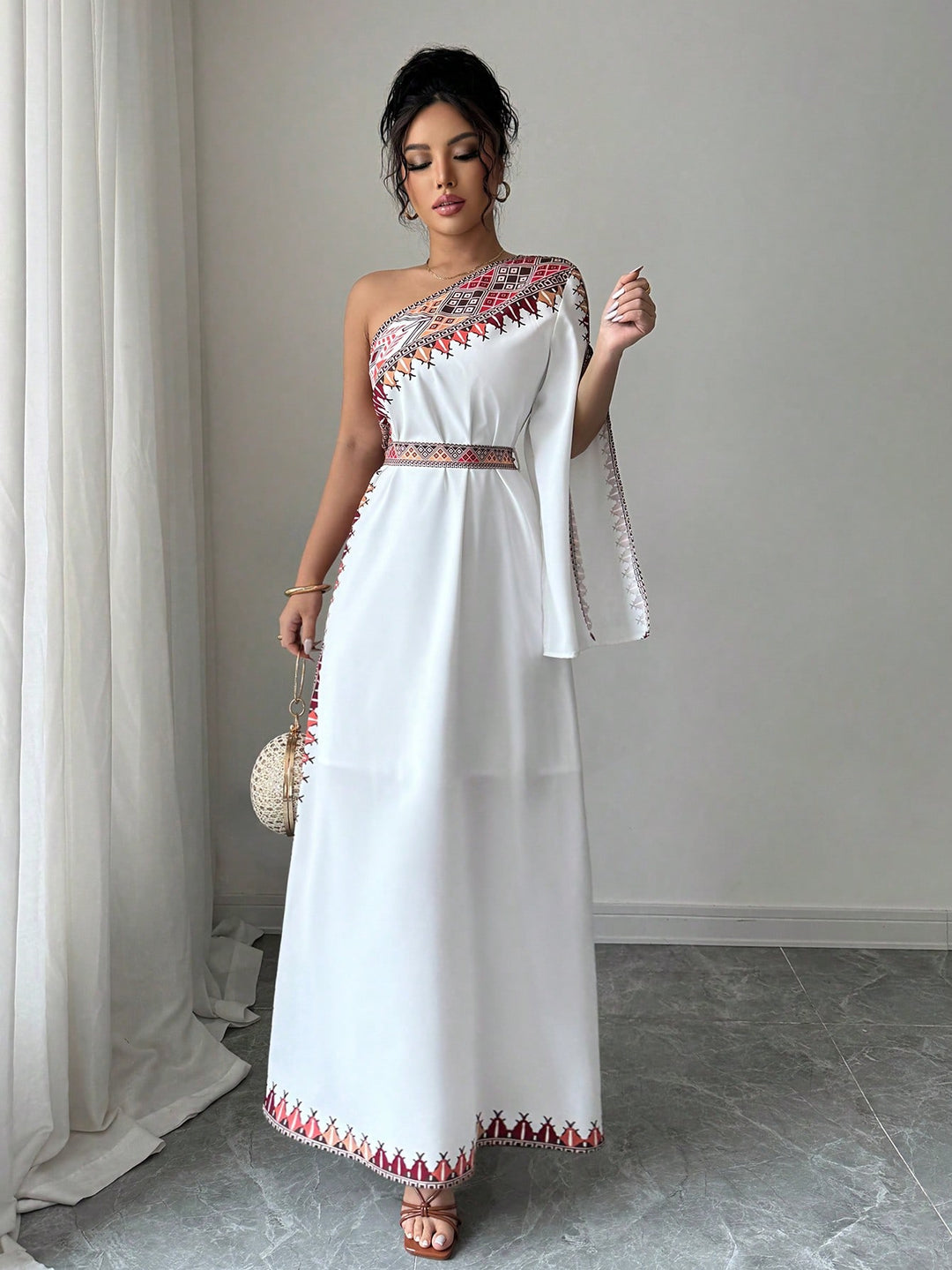 Rochie maxi SHEIN, alb