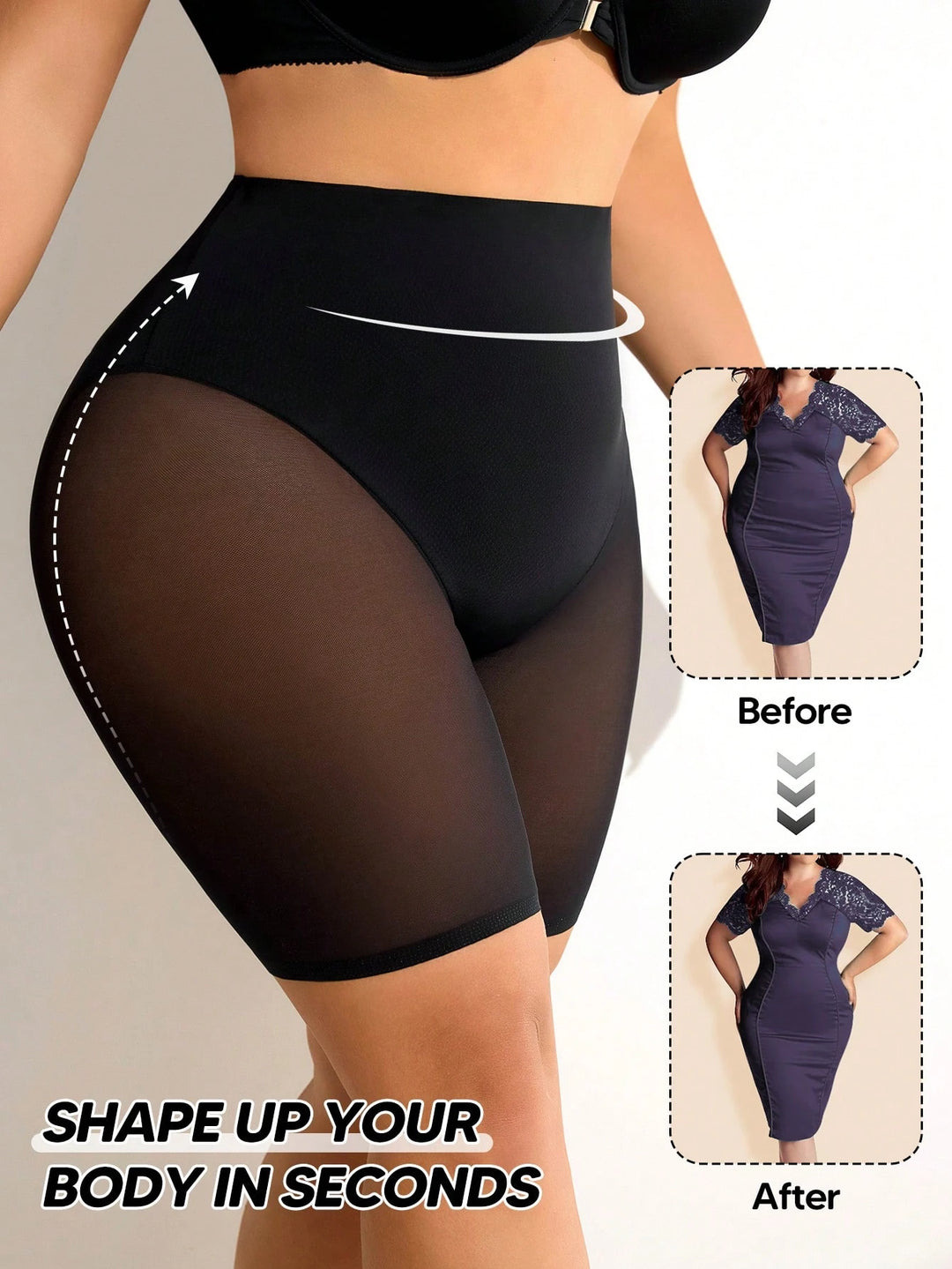 Lenjerie modelatoare SHEIN, negru