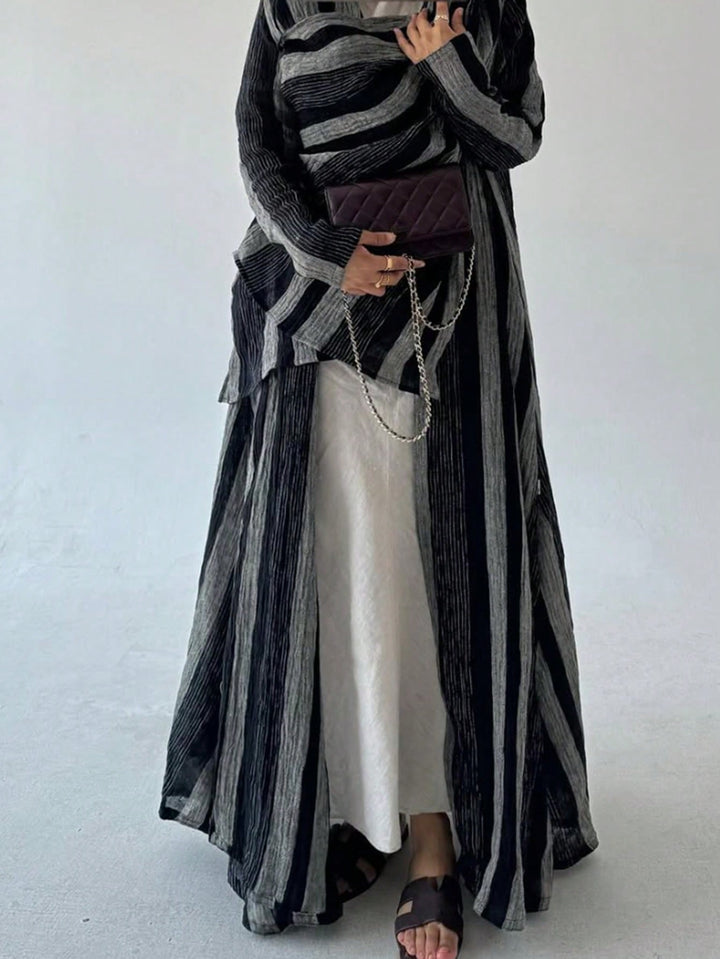 Set caftan și jalabiya SHEIN, gri