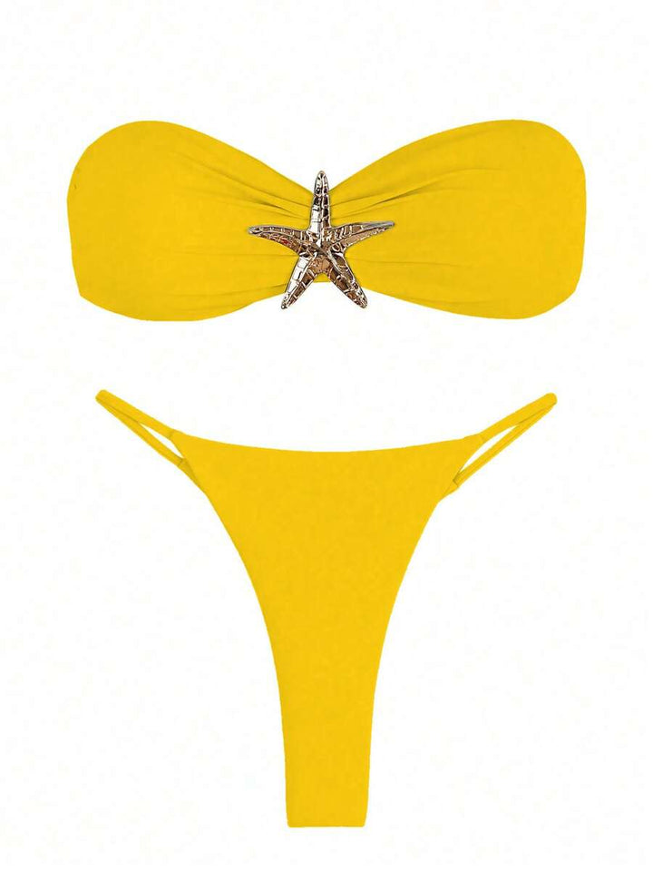 Costum de baie SHEIN, galben