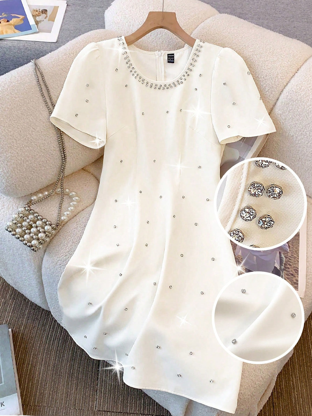 Rochie scurtă SHEIN, bej