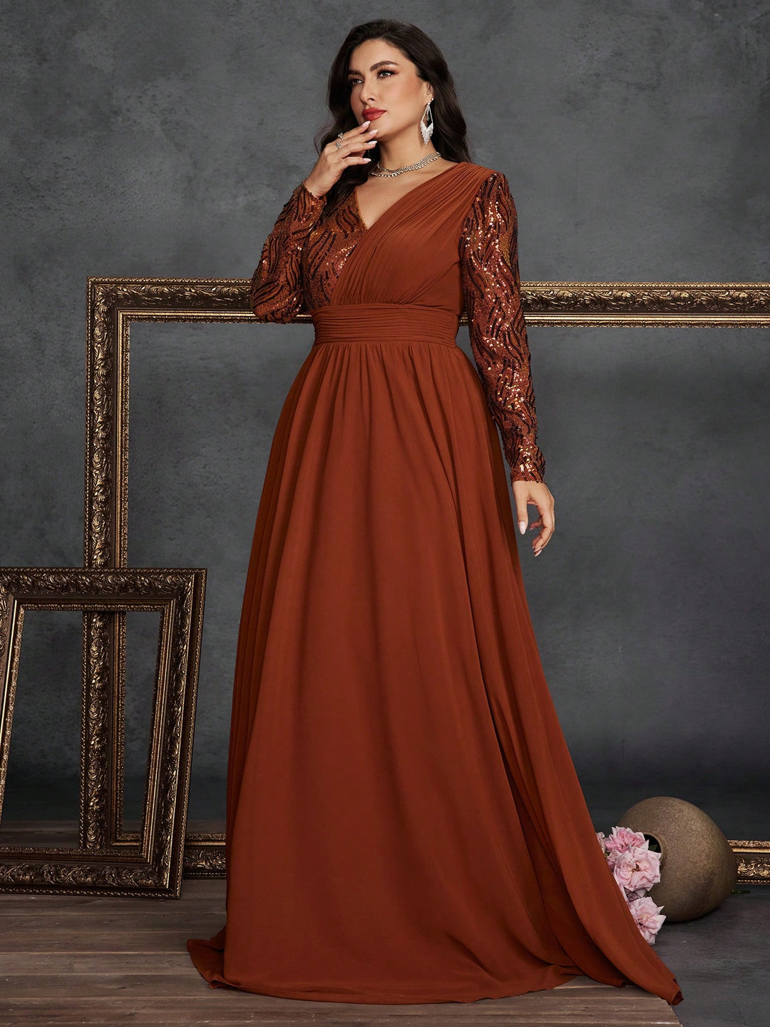 Rochie SHEIN, maro