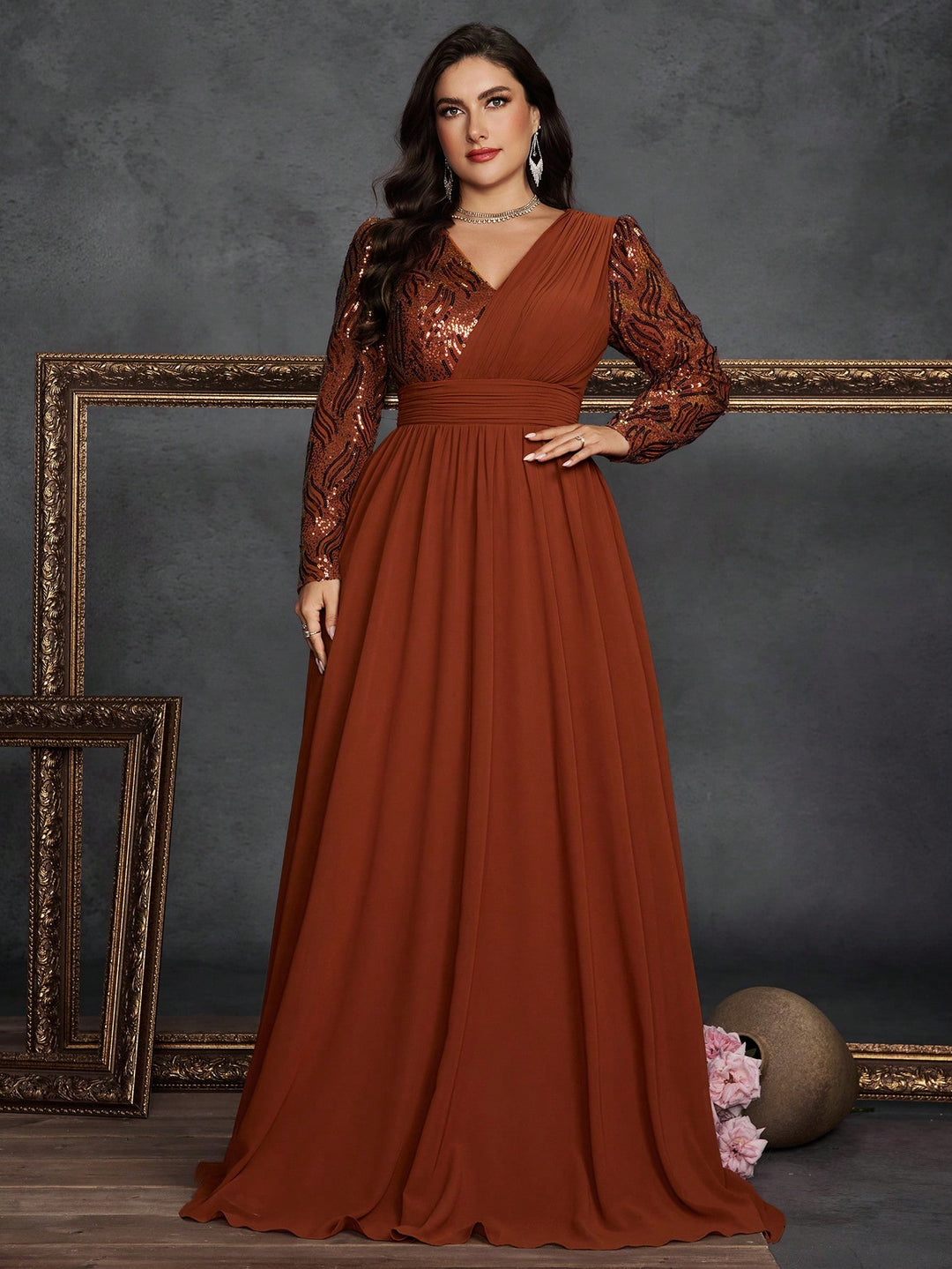 Rochie SHEIN, maro