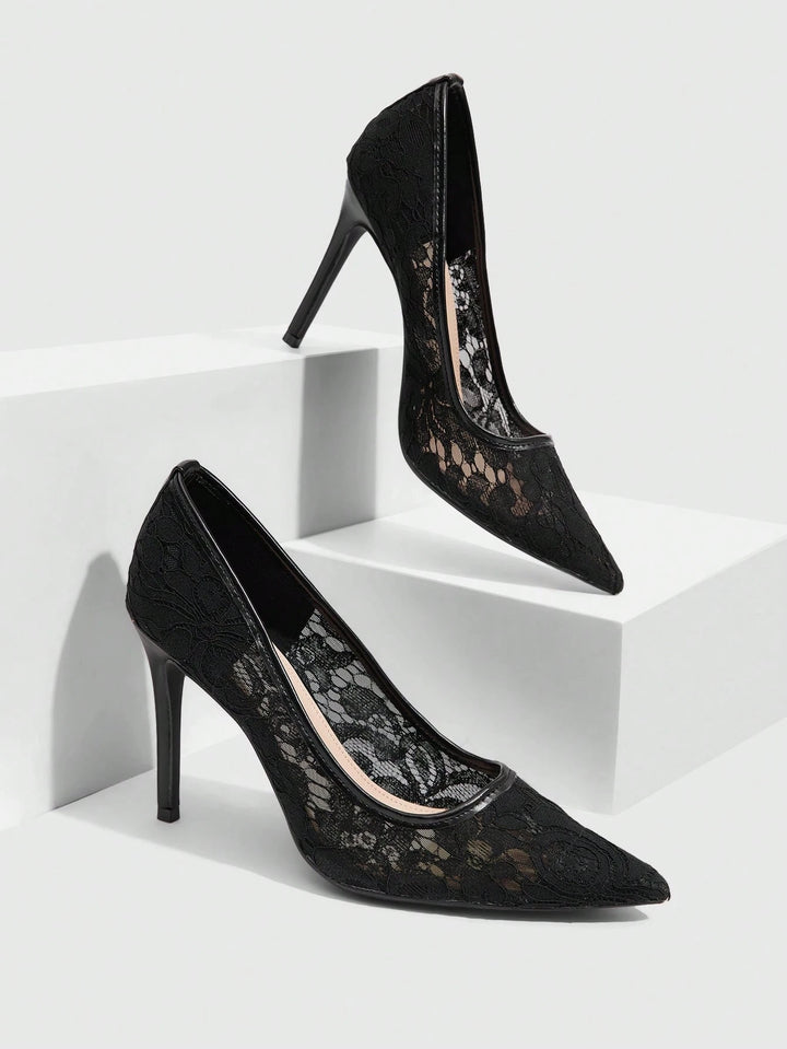 Pantofi cu toc SHEIN, negru