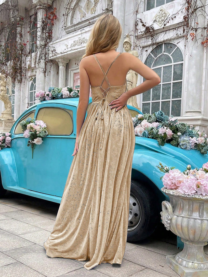 Rochie maxi SHEIN, bej