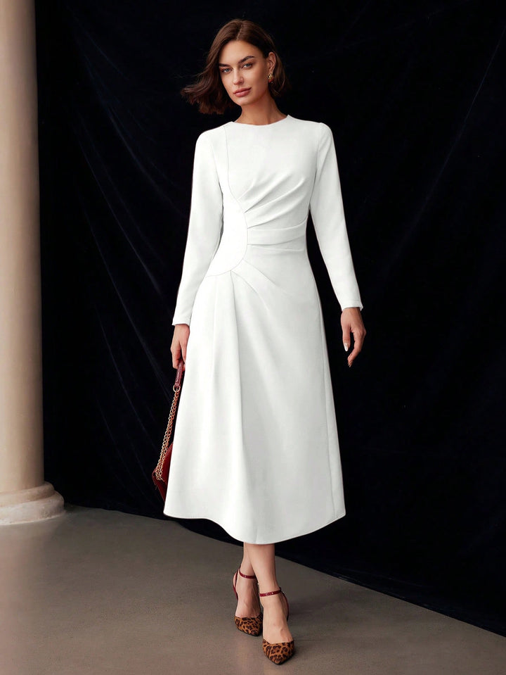 Rochie midi SHEIN, alb