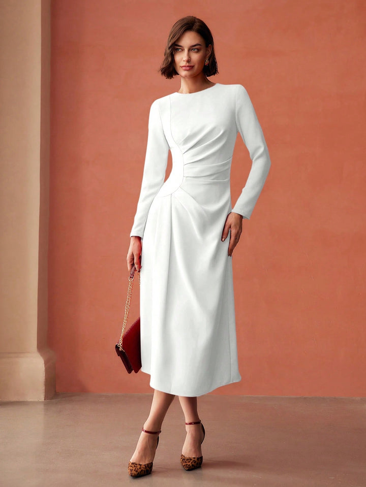 Rochie midi SHEIN, alb