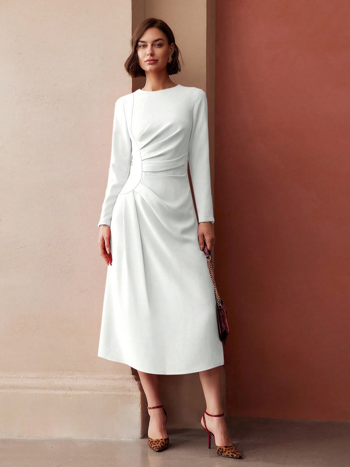 Rochie midi SHEIN, alb