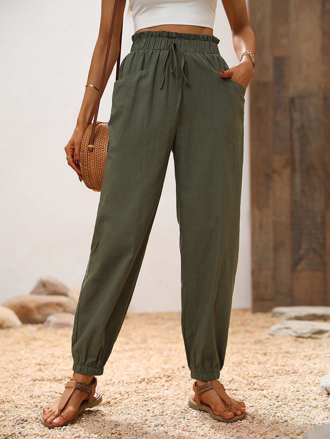 Pantaloni SHEIN, kaki