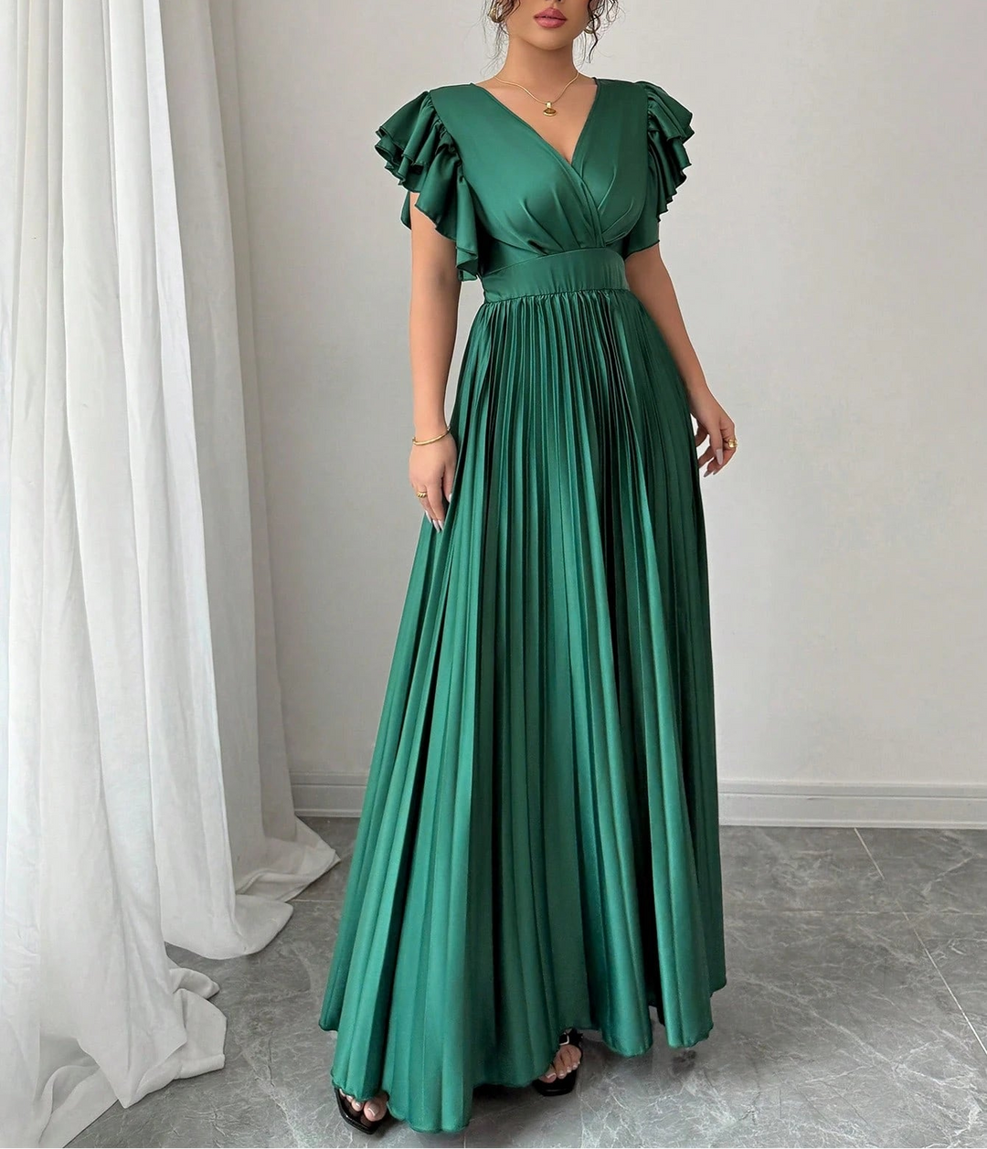 SHEIN zöld maxi ruha
