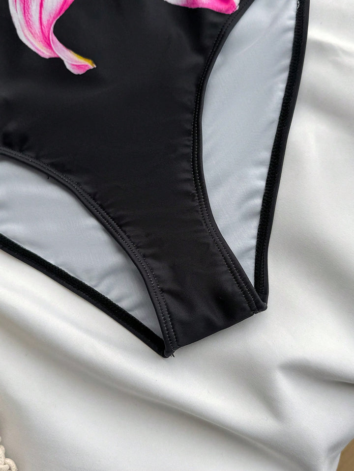 SHEIN egyrészes fürdőruha, fekete