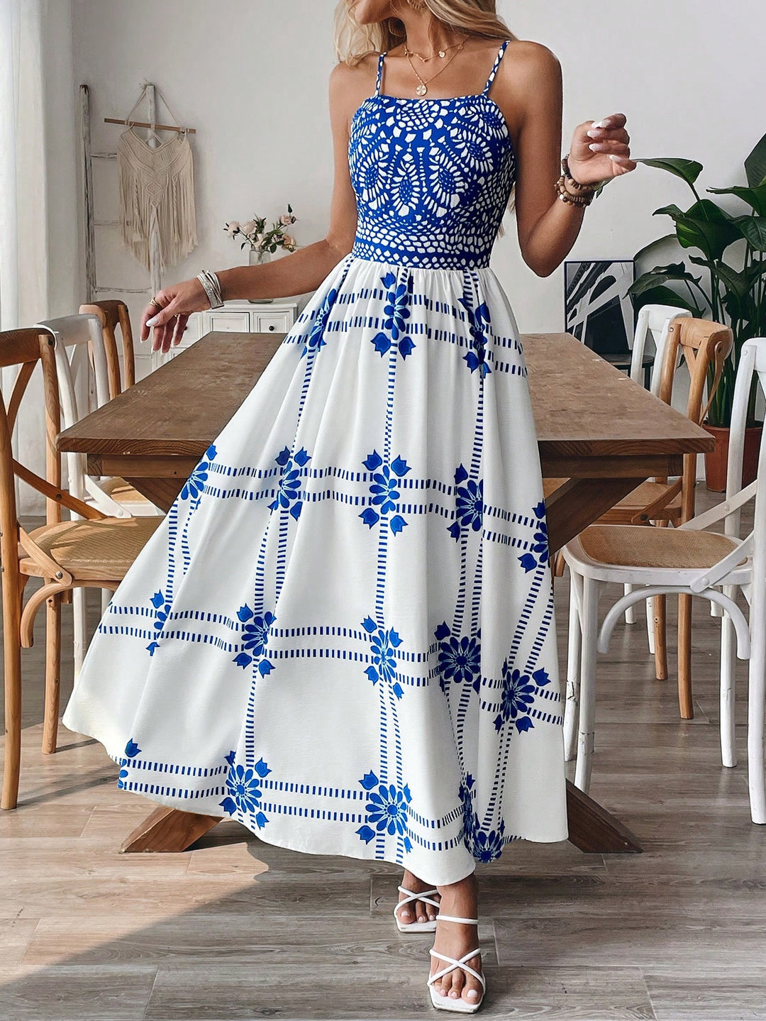 Rochie maxi SHEIN, albastru