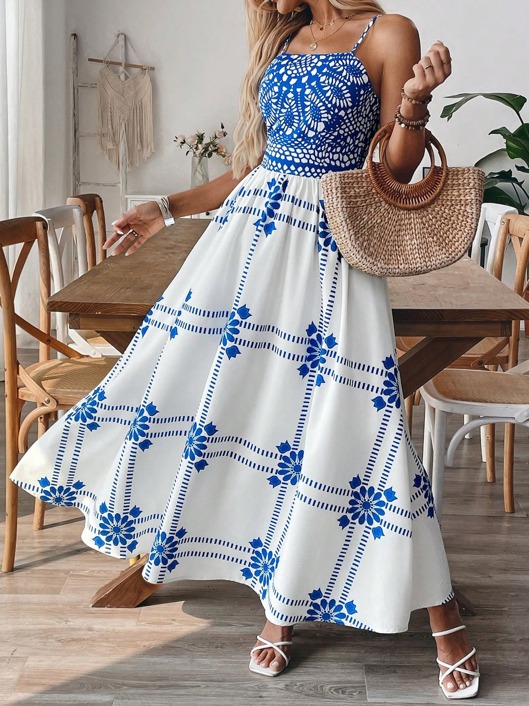Rochie maxi SHEIN, albastru