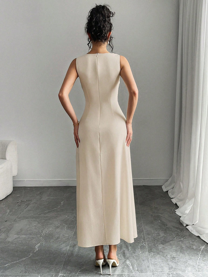 Shein midi ruha, khaki