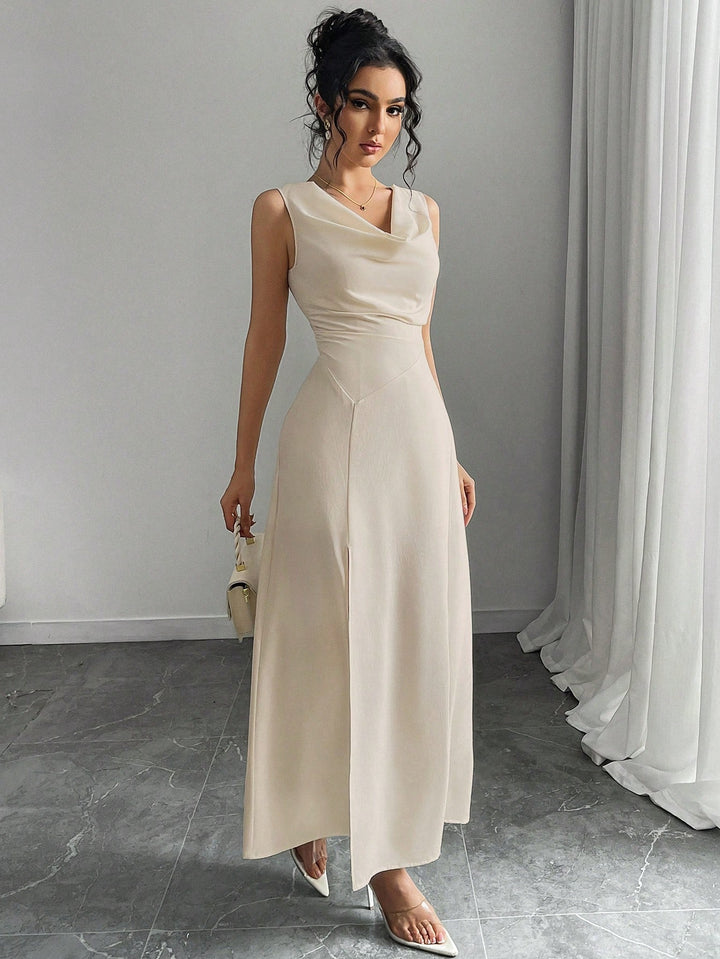 Shein midi ruha, khaki