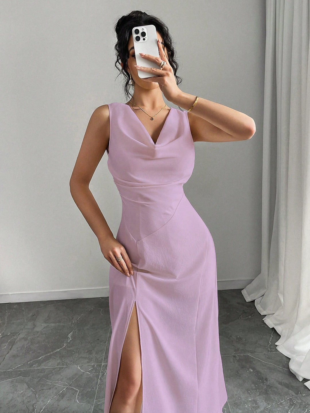 Rochie midi SHEIN, mov