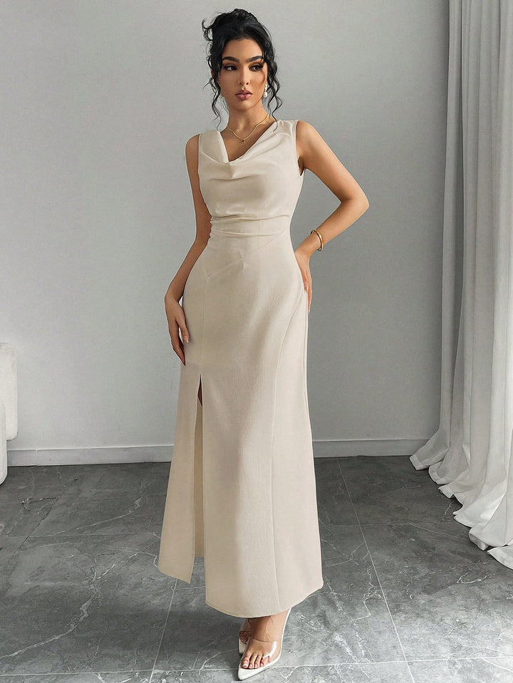 Shein midi ruha, khaki