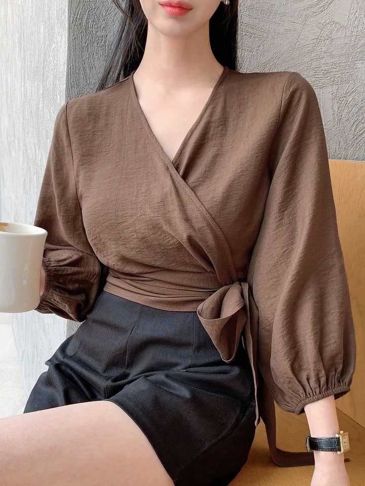 SHEIN blúz, barna