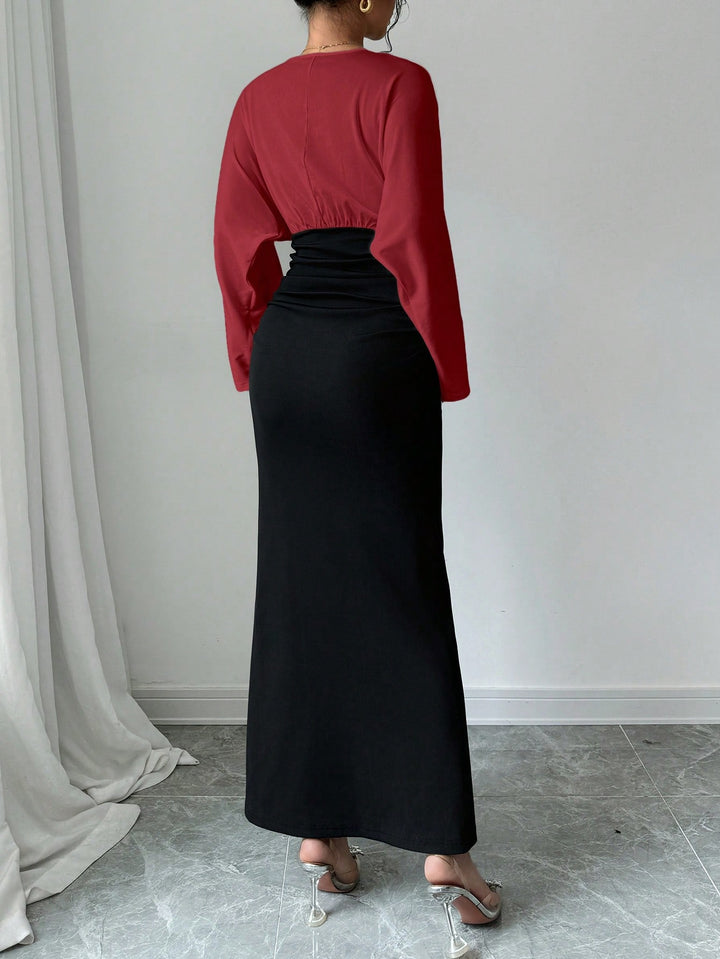 Rochie maxi SHEIN, vișiniu