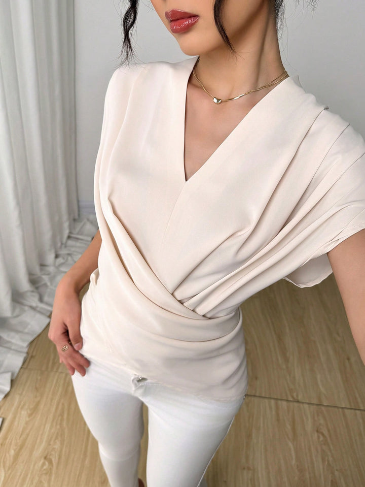 SHEIN bézs rövid ujjú ing