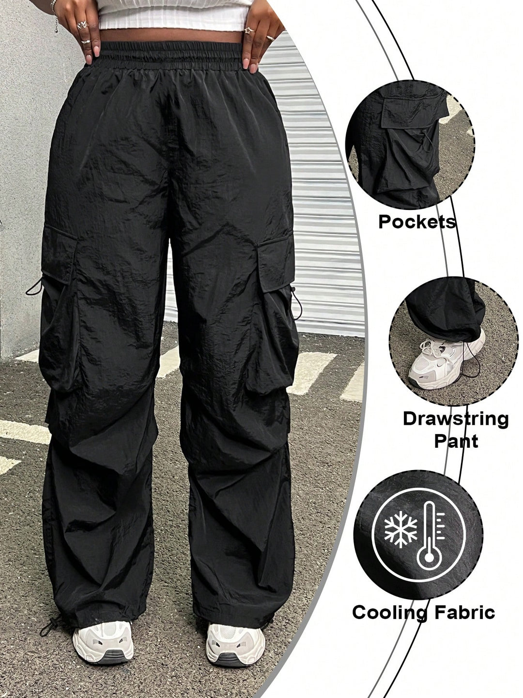 Pantaloni SHEIN, negru