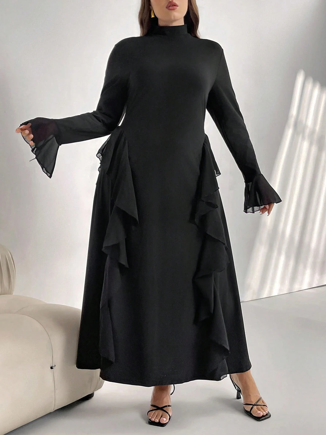 SHEIN Maxi ruha, fekete