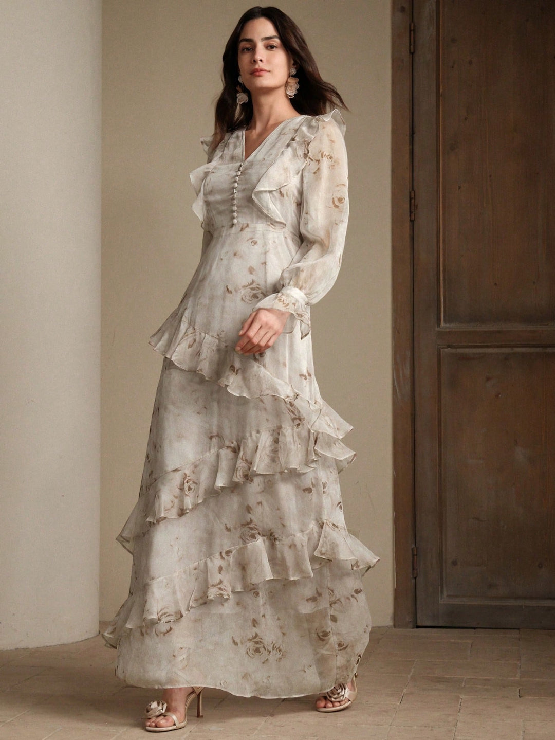 SHEIN maxi ruha, barna