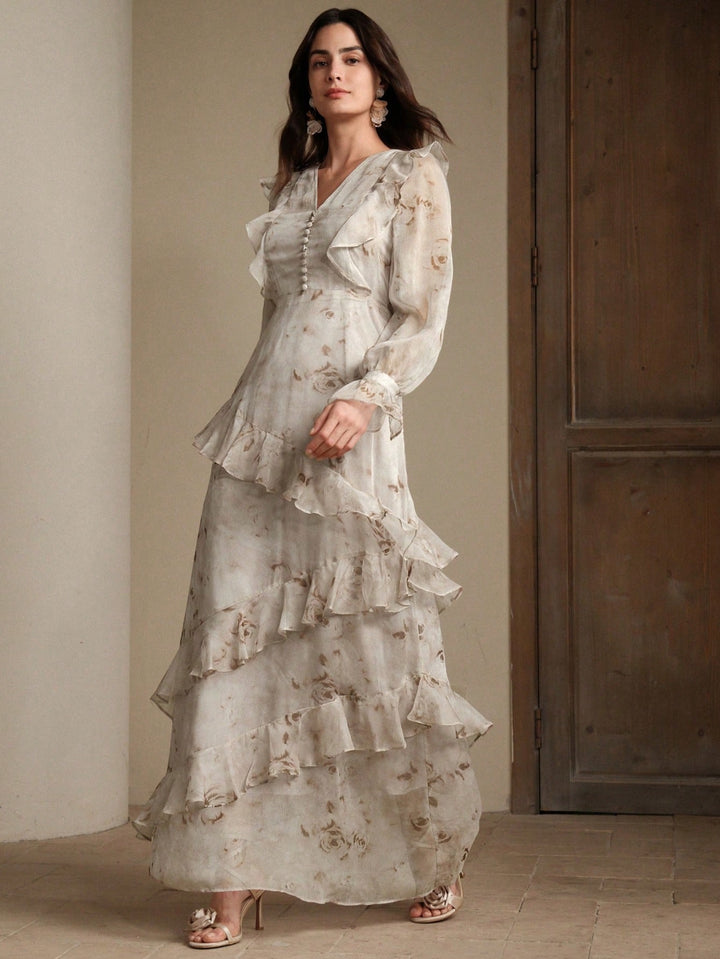 SHEIN maxi ruha, barna