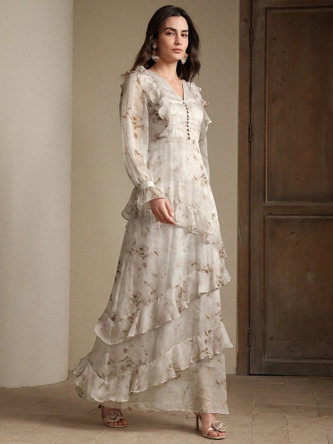 SHEIN maxi ruha, barna