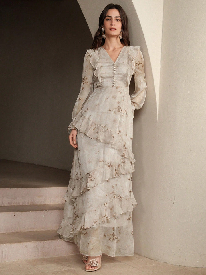 SHEIN maxi ruha, barna