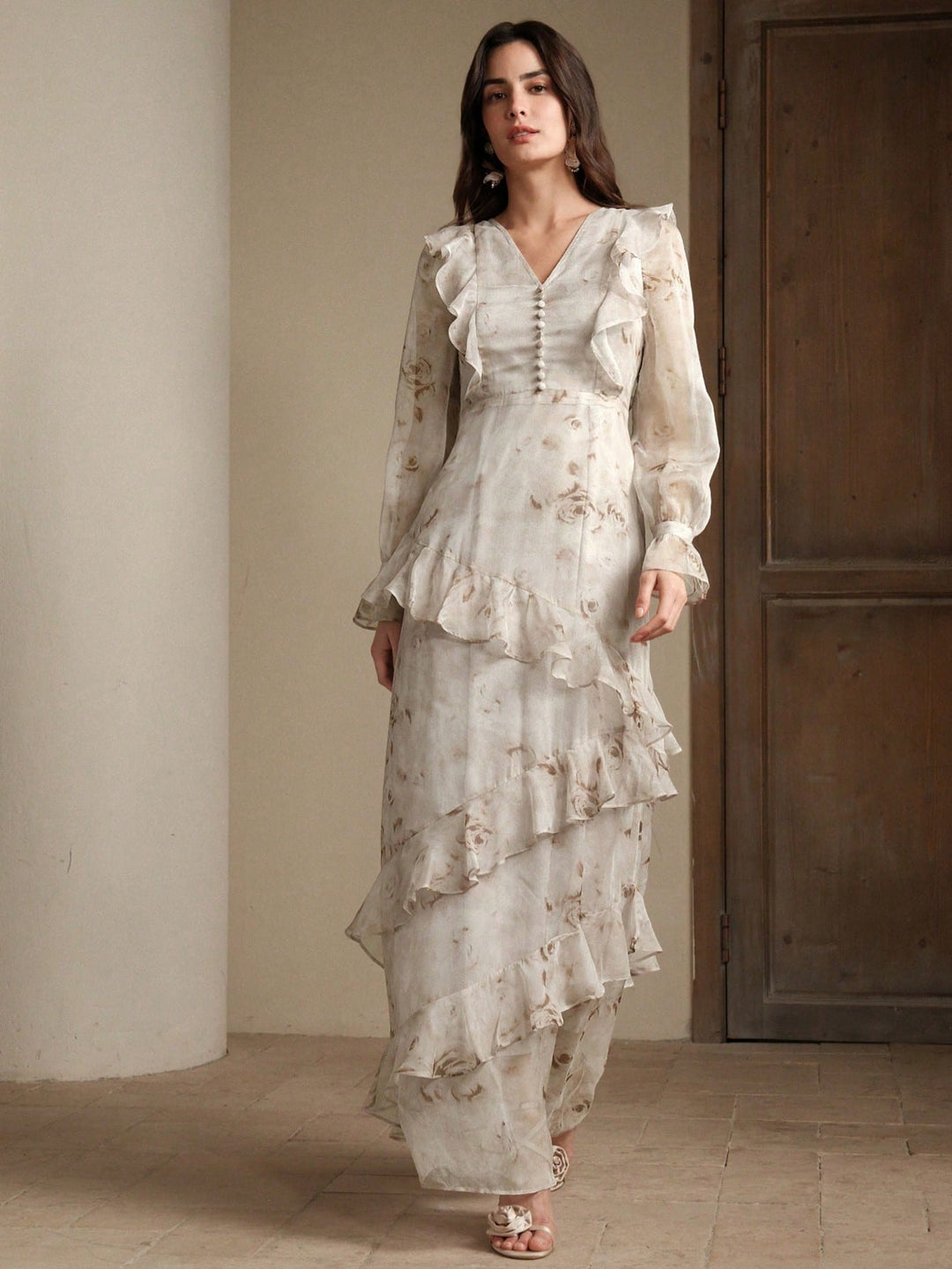 SHEIN maxi ruha, barna