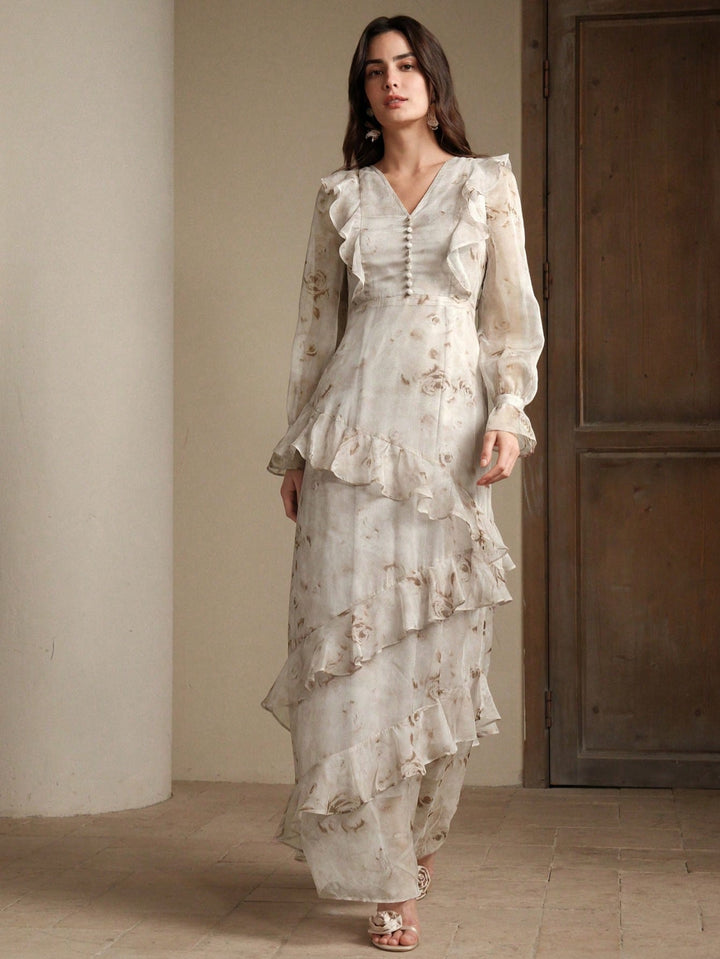 SHEIN maxi ruha, barna