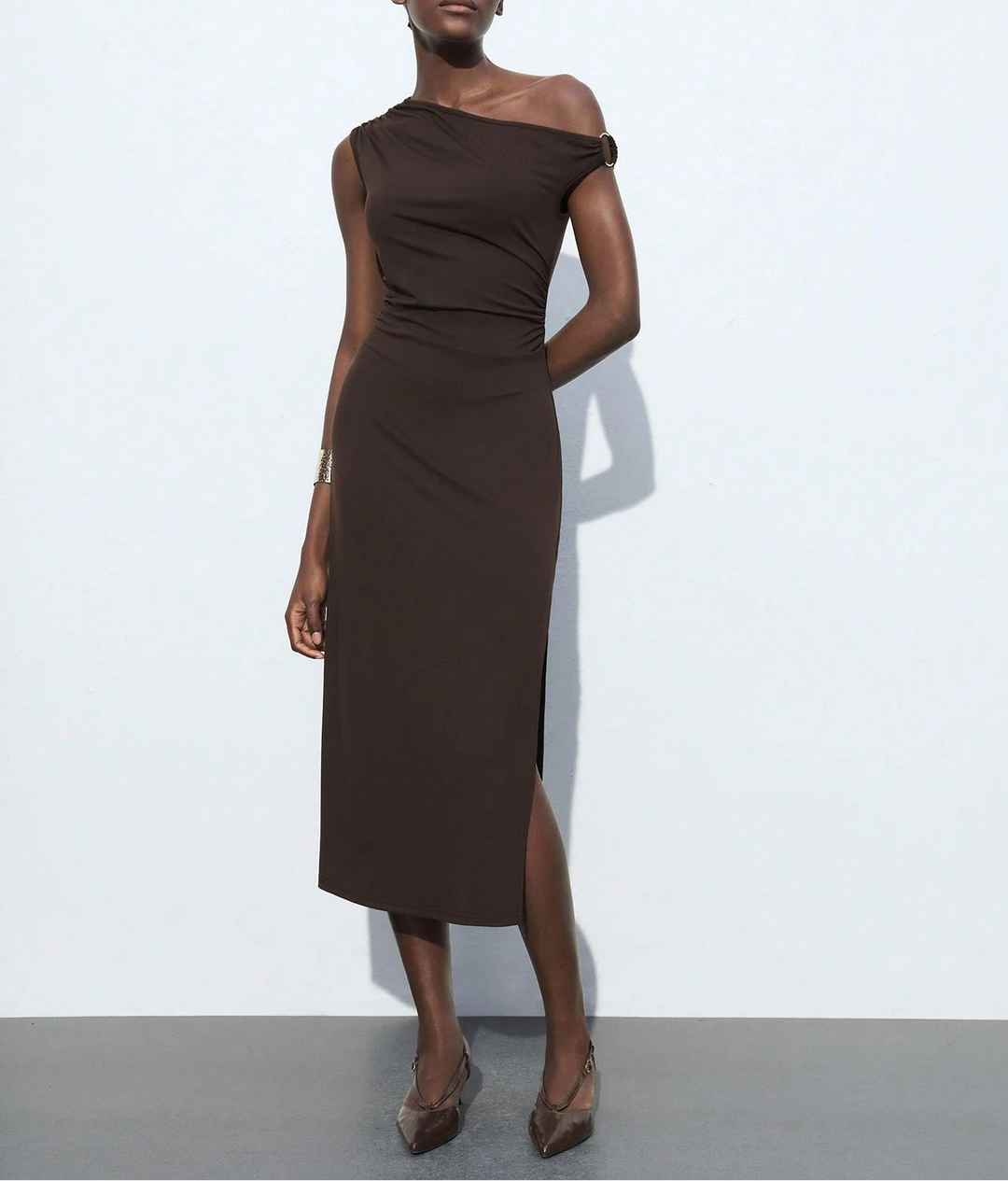 Rochie midi Shein, maro