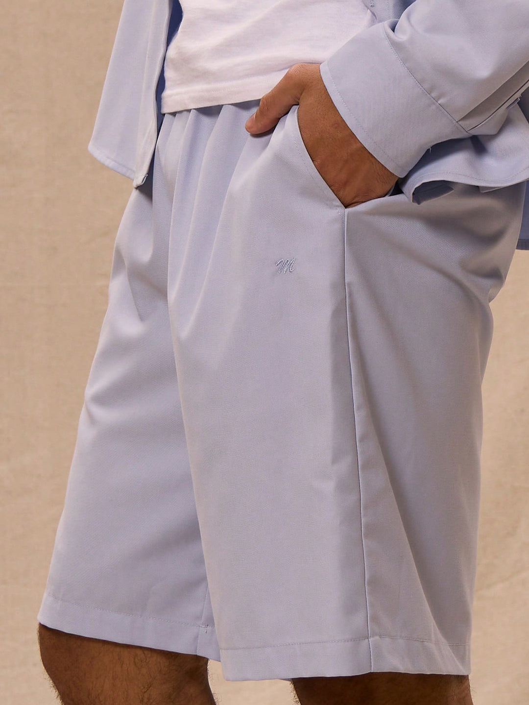 Pantaloni scurți SHEIN, albastru
