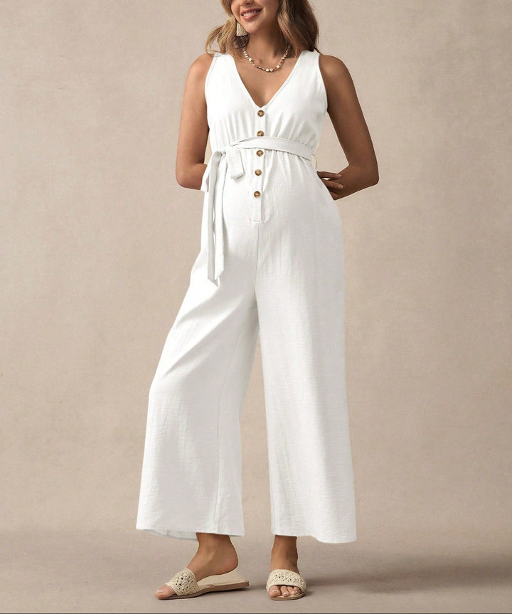 SHEIN hosszú jumpsuit, fehér