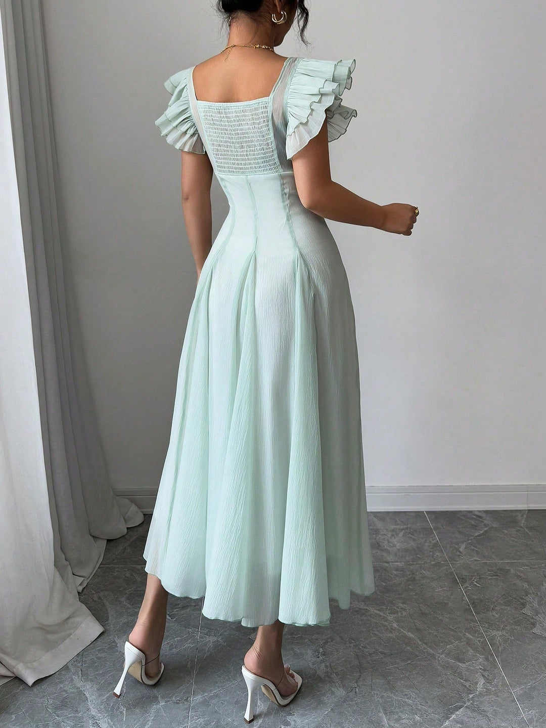 Rochie midi SHEIN, verde