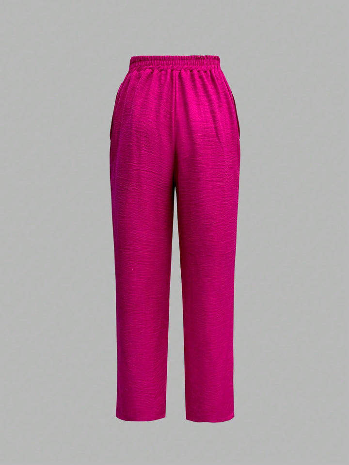 Pantaloni SHEIN, roz