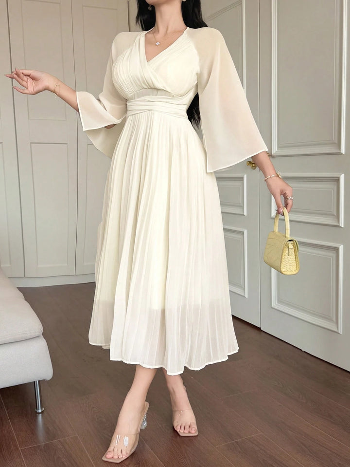 Rochie maxi Shein, crem