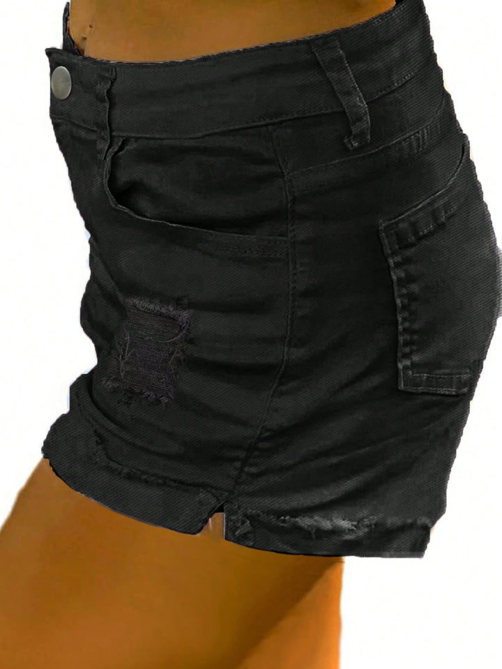 Pantaloni scurți SHEIN, negru