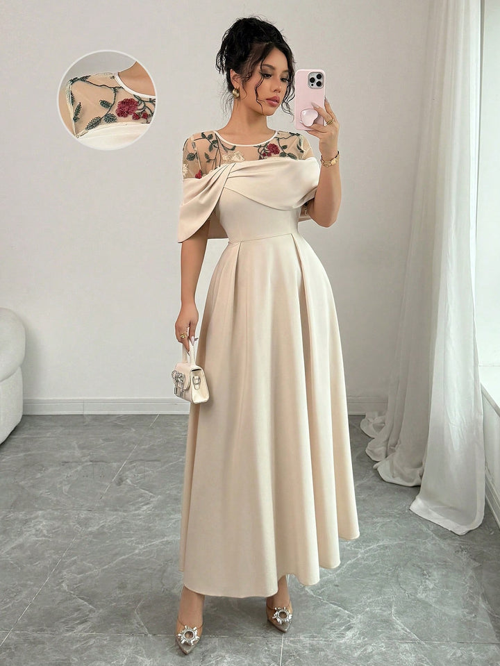 Rochie maxi SHEIN, bej