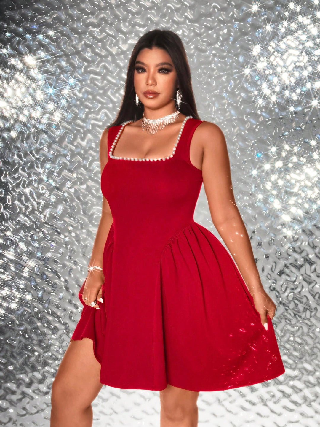 SHEIN ruha, bordó