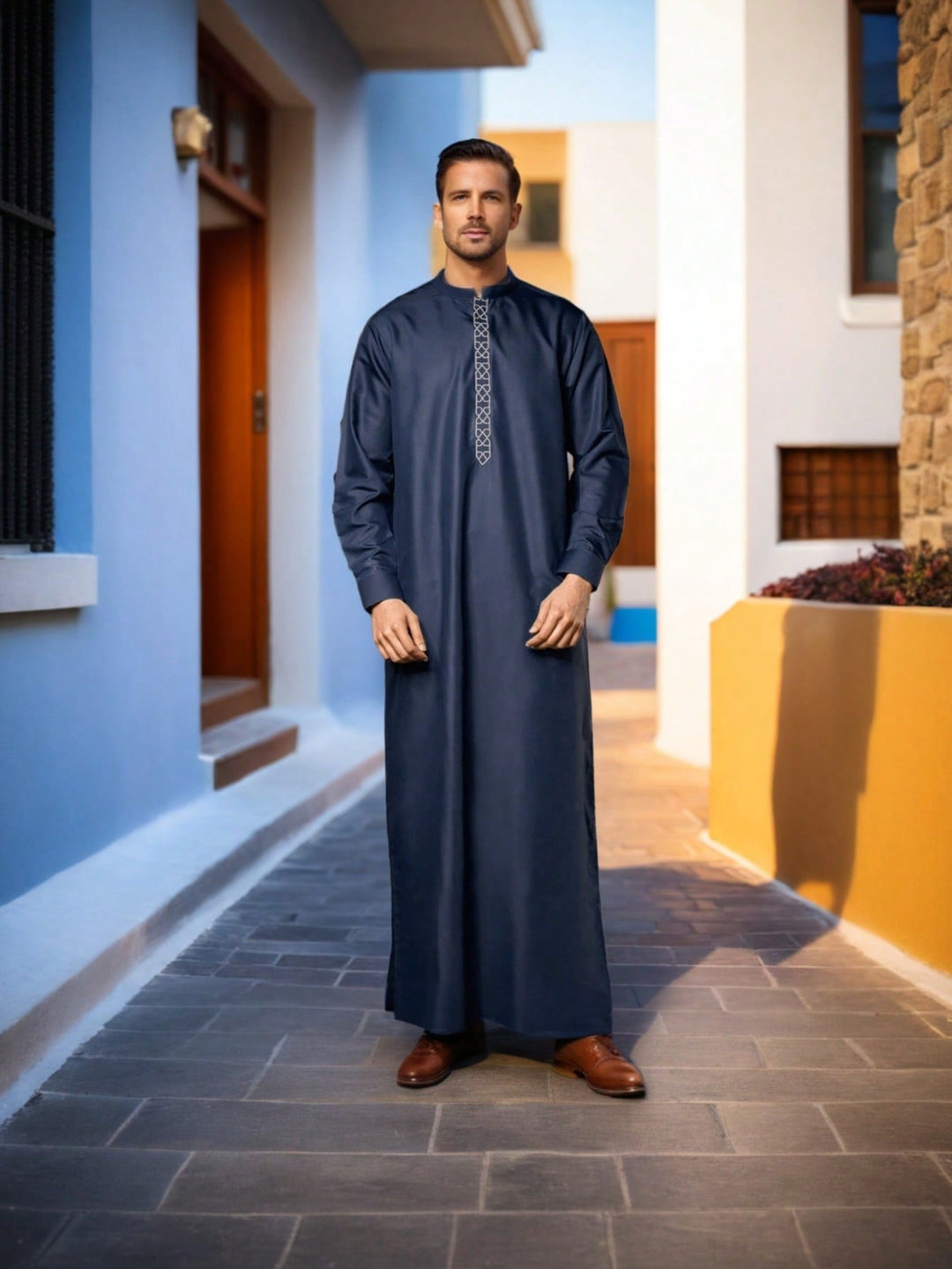 Caftan SHEIN, albastru