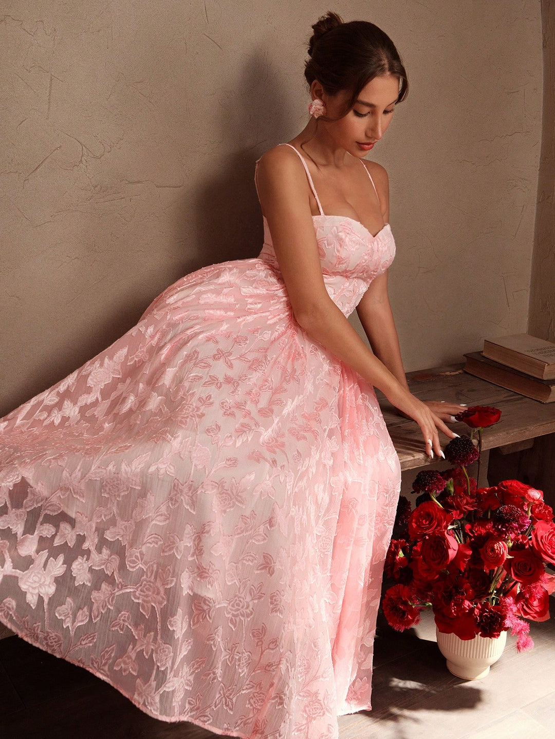 Rochie maxi SHEIN, roz