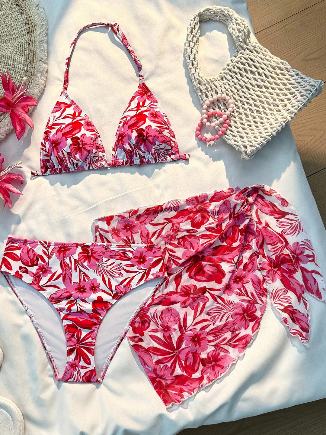 Set costum de baie SHEIN, mix culori