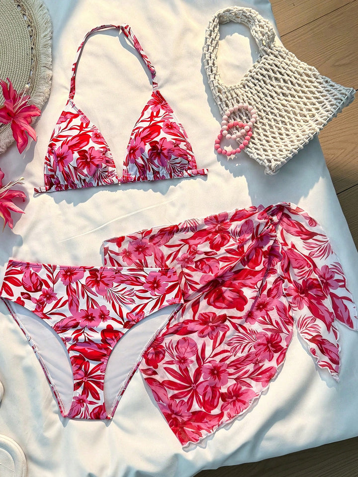 Set costum de baie SHEIN, mix culori